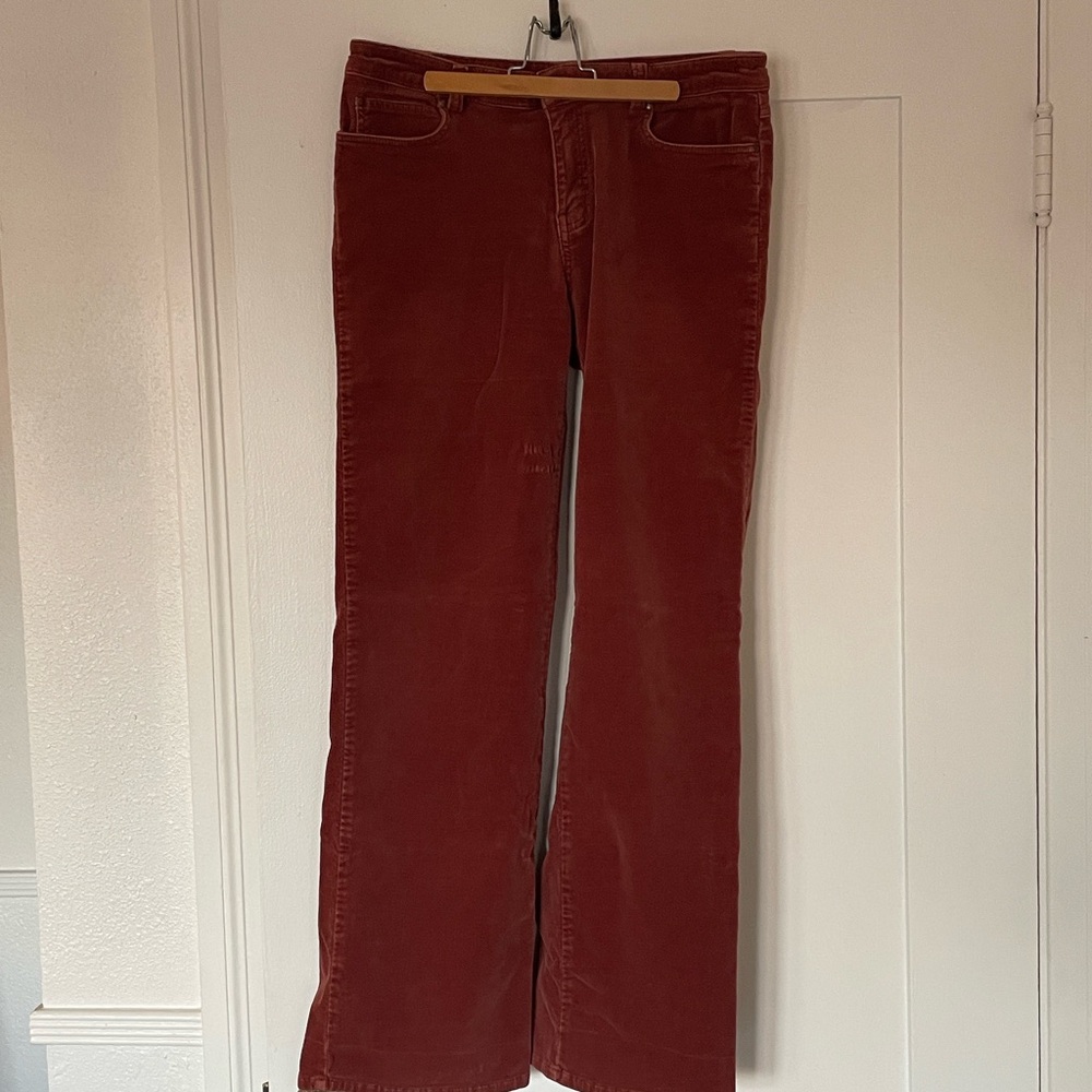 Cabi mid rise rust corduroy jeans sz8